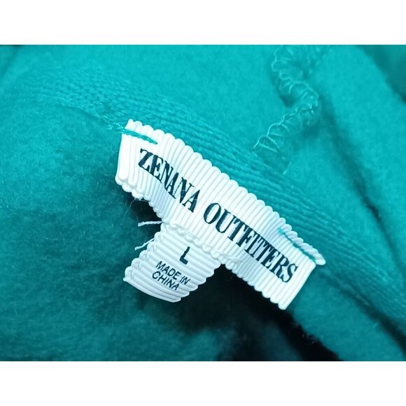 Zenana Outfitters Green Hoodie Sweatshirt L Mens Cotton/Polyester Blend - Picture 5 of 7